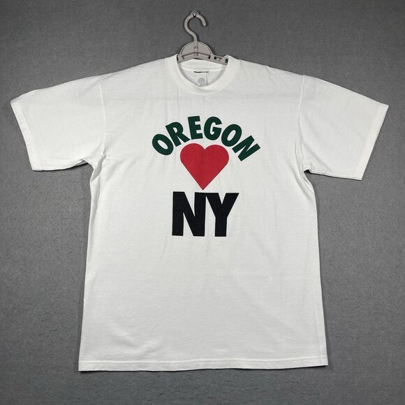 Unbranded Other - Vintage Oregon Love New York T Shirt White Large 100% Heavy Cotton Made in USA